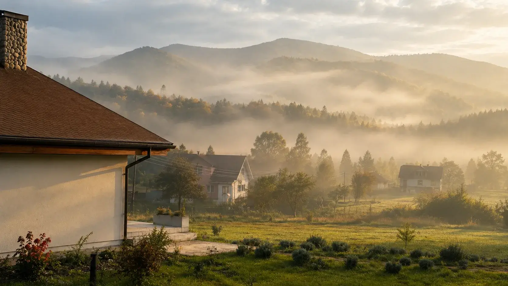 Шпаківня-village будинки з панорамою на гори біля Східниці котедж Мураха з панорамними вікнами і видом на гори